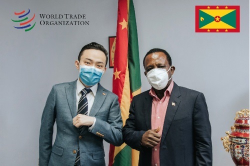受任格林纳达常驻WTO代表，孙宇晨抵达日内瓦世贸总部